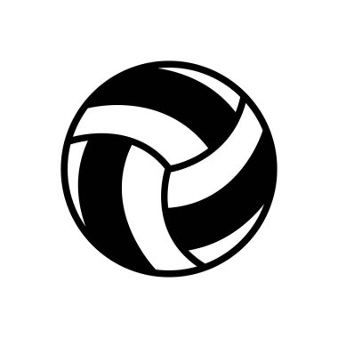 Voleybol topu için siyah katı simge 