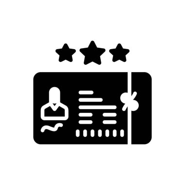 Üyelik için siyah katı simge