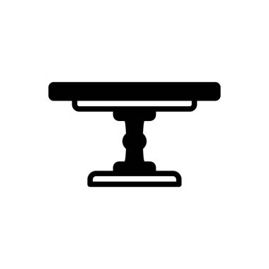 Masa için siyah katı simge 