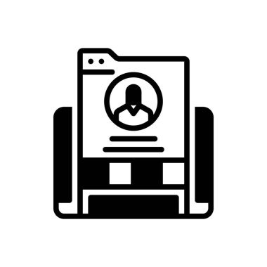 Profil için siyah katı simge 