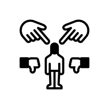 Eleştiriler için siyah katı simge 