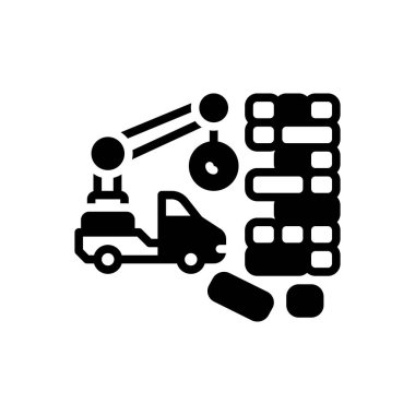 Yok etmek için siyah katı simge 