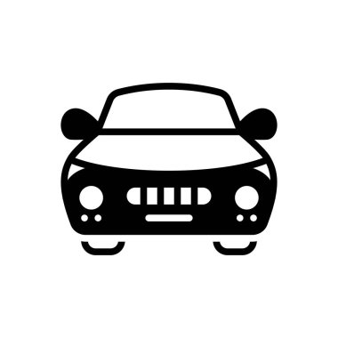 Otomobil için siyah katı simge 