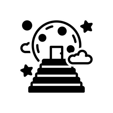 Görev için siyah katı simge 