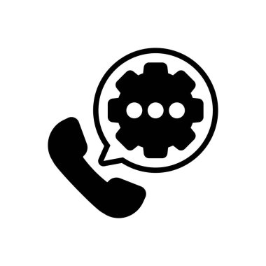 Servis için siyah katı simge 