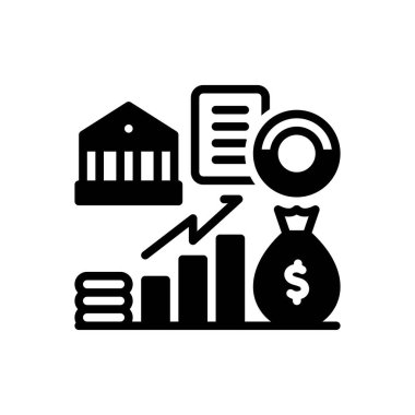 Yatırım için siyah katı simge 