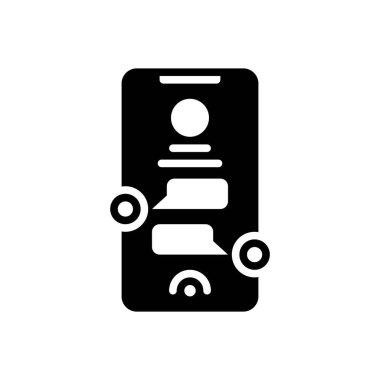 İleti için siyah katı simge 