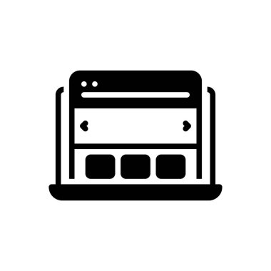 Web sitesi için siyah katı simge 