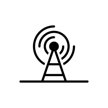 Kablosuz için siyah katı simge