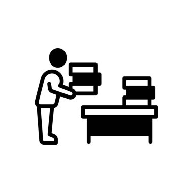 Korumak için siyah katı simge 