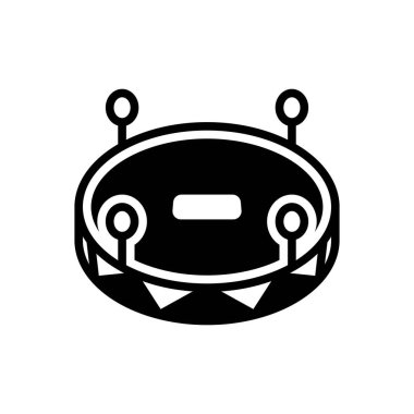 Pas için siyah katı simge 