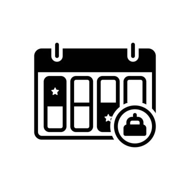 Olaylar için siyah katı simge 