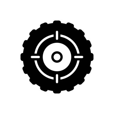 Hedef için siyah katı simge 