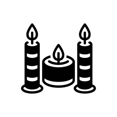 Mumlar için siyah katı simge 