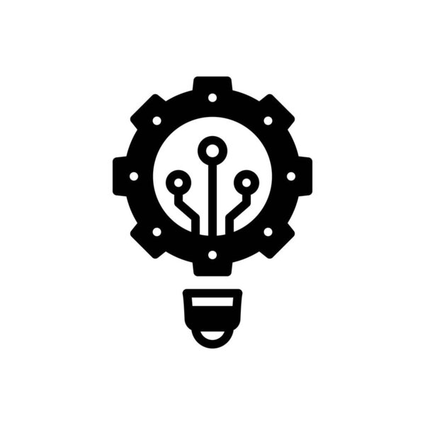 Черный значок для инноваций 