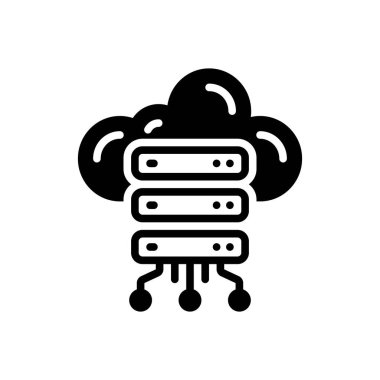 Ev sahipliği için siyah katı simge 