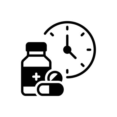 Doz için siyah katı simge 