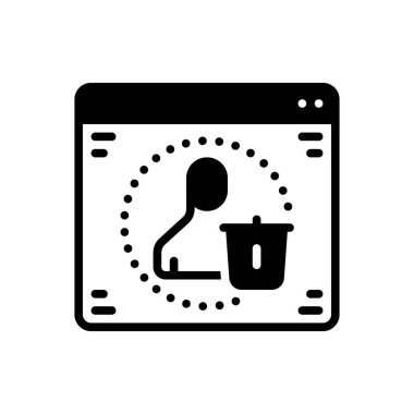 Silme kullanıcısı için siyah katı simge