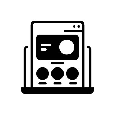 Web sitesi için siyah katı simge 