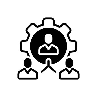 Örgüt için siyah katı simge 