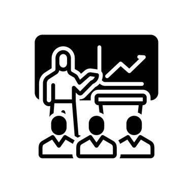 Sunum için siyah katı simge 