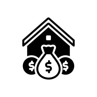 Finans için siyah katı simge 