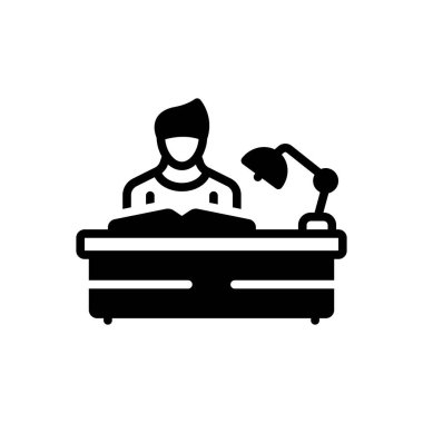 Çalışma için siyah katı simge 