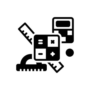 Matematik için siyah katı simge 