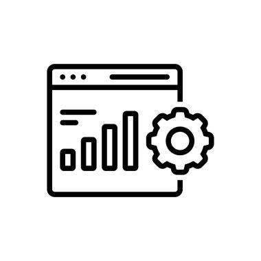 Kurulum için siyah çizgi simgesi