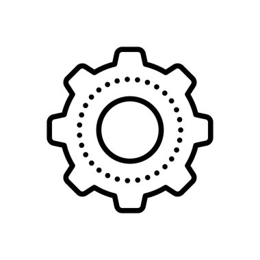 Vites için siyah çizgi simgesi 