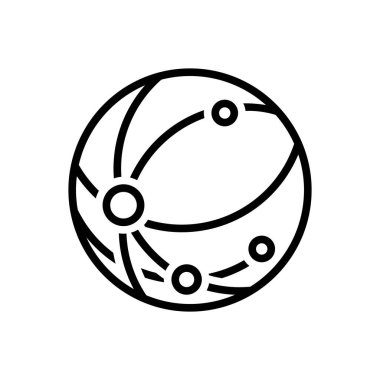 İnternet için siyah çizgi simgesi 