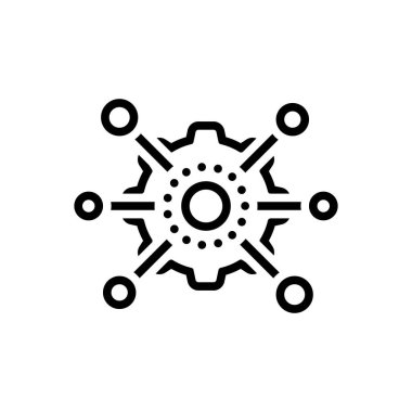 Ağ için siyah çizgi simgesi 