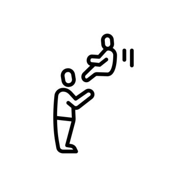 Güven için siyah çizgi simgesi 