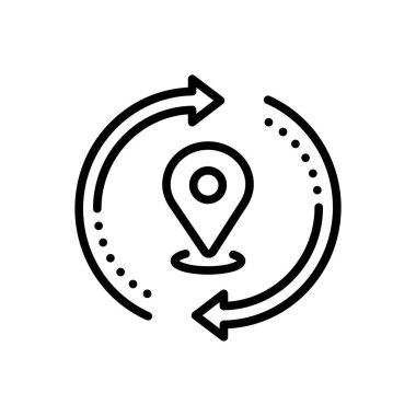 Konum değiştirmek için siyah çizgi simgesi 