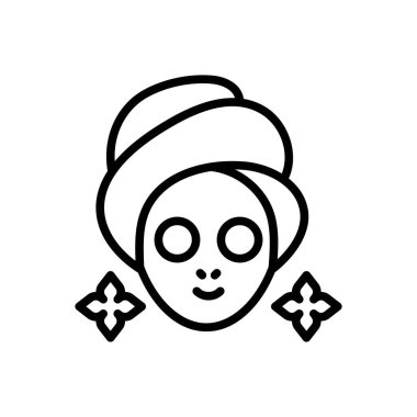 Spa için siyah çizgi simgesi 