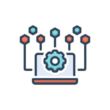 Denetimler için renk illüstrasyon simgesi 