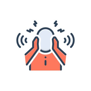 Duyan ses için renk illüstrasyon simgesi