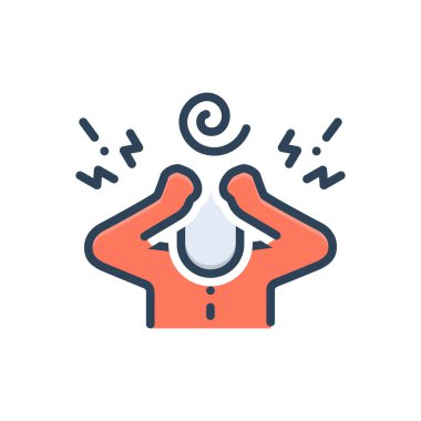 Panik atak için renk resimleme simgesi 