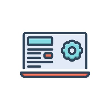 Geliştirme için renk illüstrasyon simgesi 