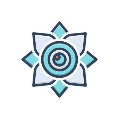 Görüş için renk illüstrasyon simgesi 