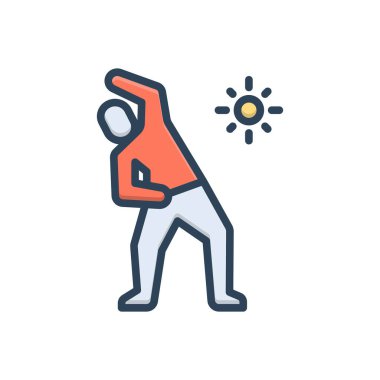 Color illustration icon for exercise clipart