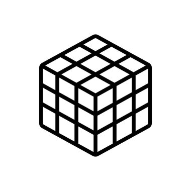 Mantık oyunu için siyah çizgi simgesi