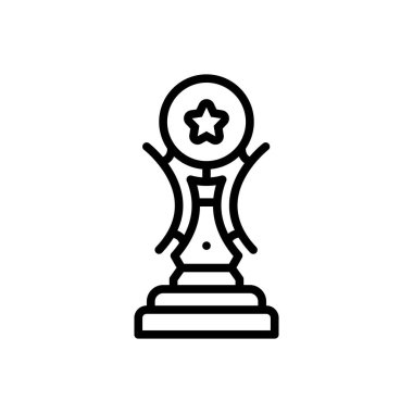 Kupa için siyah çizgi simgesi 