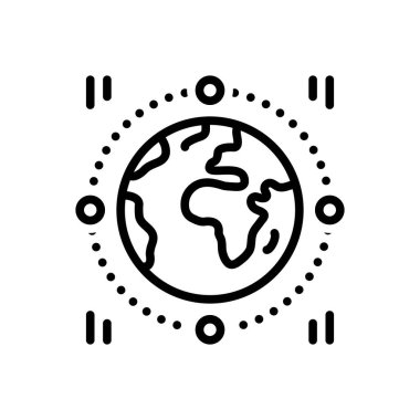 Siyah çizgi simgesini Global için 