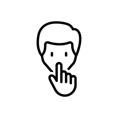 Sözsüz için siyah çizgi simgesi