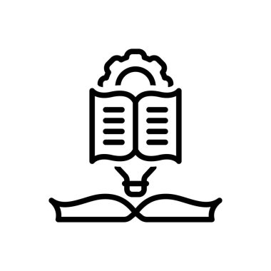 Yeni icat için siyah çizgi simgesi