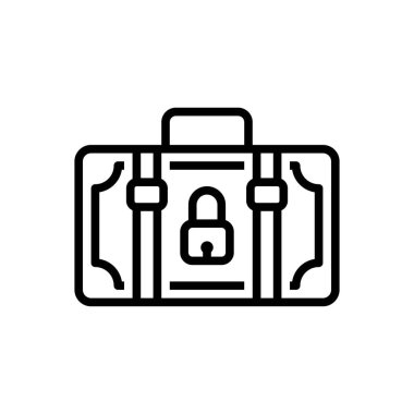 Ticaret sırları için siyah çizgi simgesi