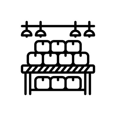 Hisse senedi bulunurluğu için siyah çizgi simgesi