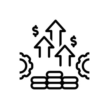 Potansiyel için siyah çizgi simgesi 