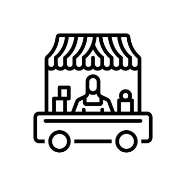 Satıcı için siyah çizgi simgesi 